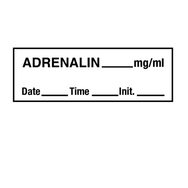 Tape, Adrenalin 1/2" x 500" White w/Black
